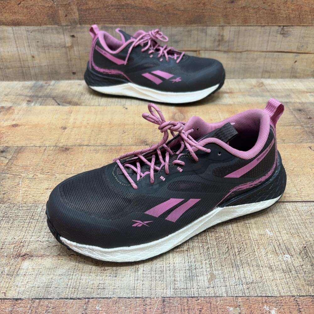 Reebok RB392 Shoes Womens Size 8.5 Black Work Safety Toe Slip Resistant